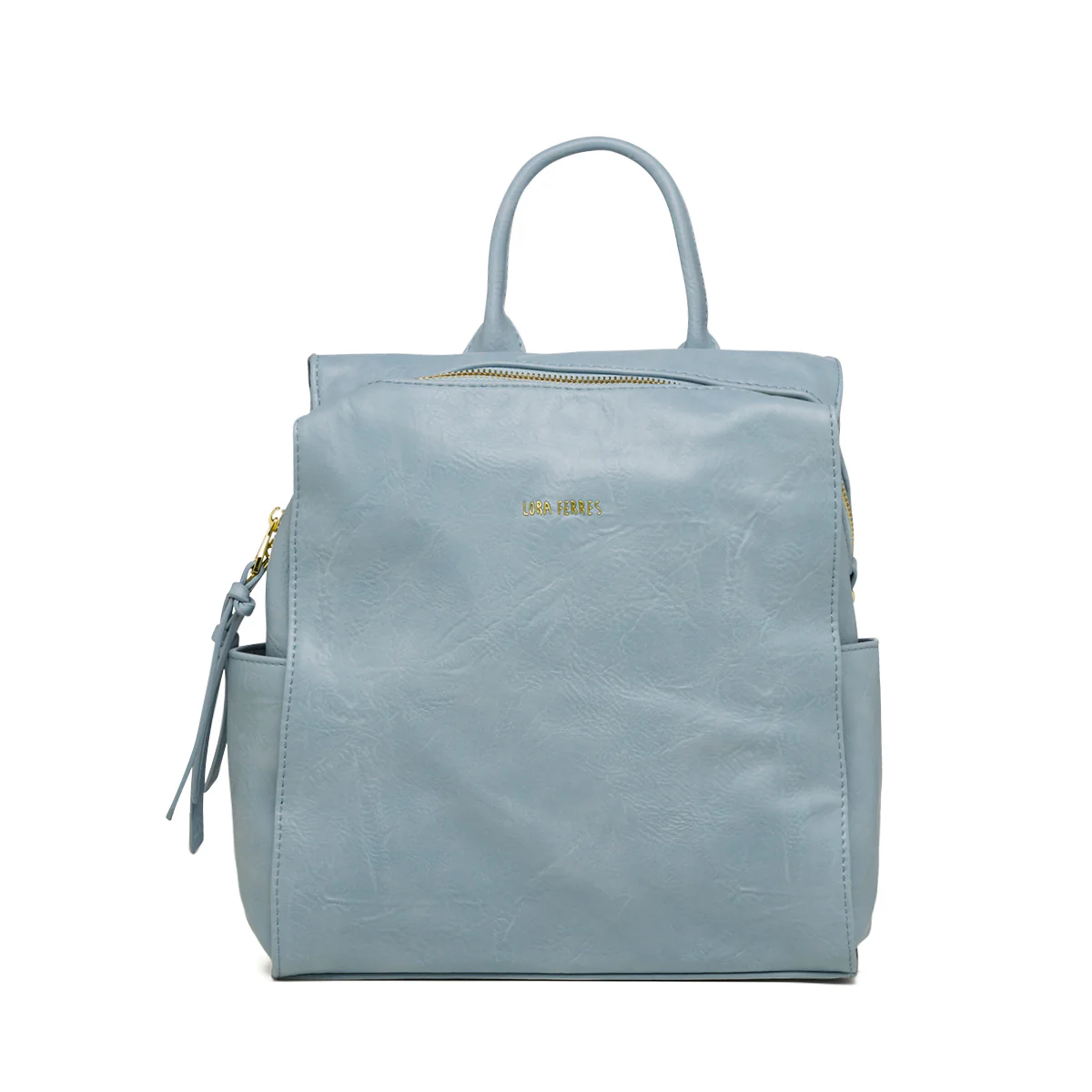 Zaino azzurro da donna con tasche esterne Lora Ferres