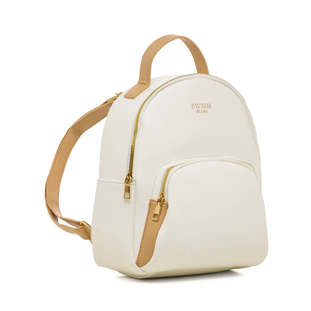 Zaino bianco con logo frontale da donna Swish Jeans Sherry - Image 2