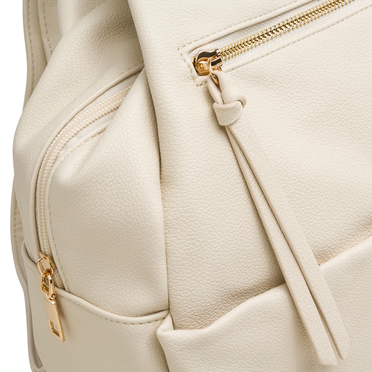 Zaino bianco latte con tasche esterne da donna Lora Ferres - Image 4