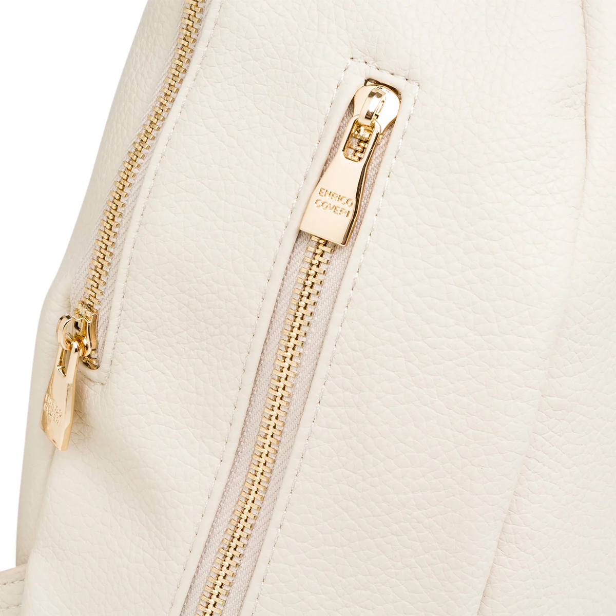 Zaino bianco off-white da Donna con dettagli dorati Enrico Coveri - Image 3