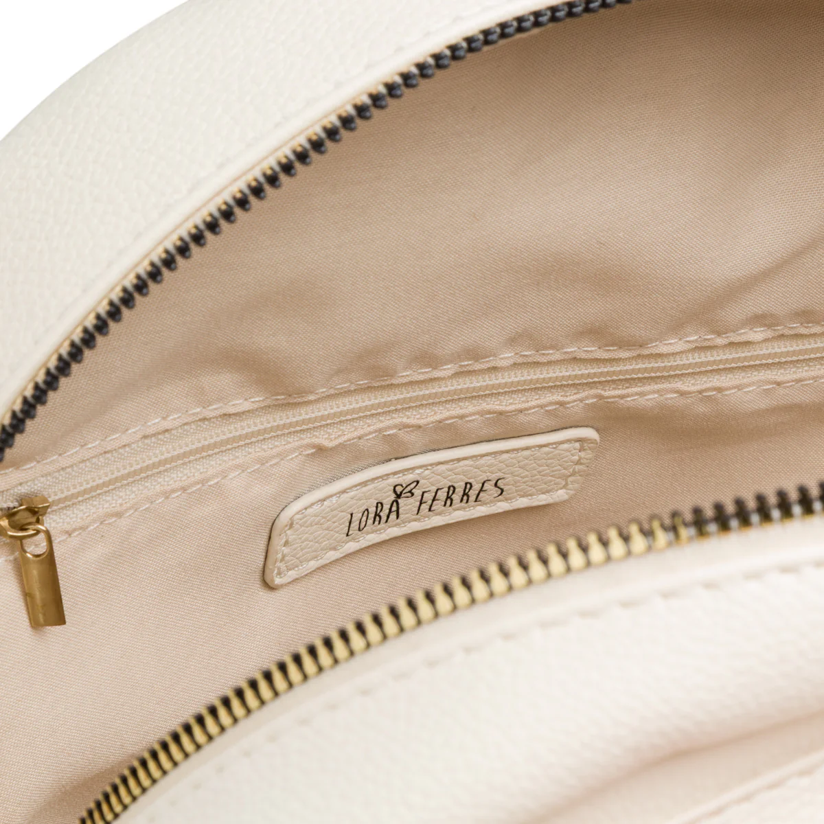 Zaino bianco off-white da Donna con doppio scomprto Lora Ferres - Image 3