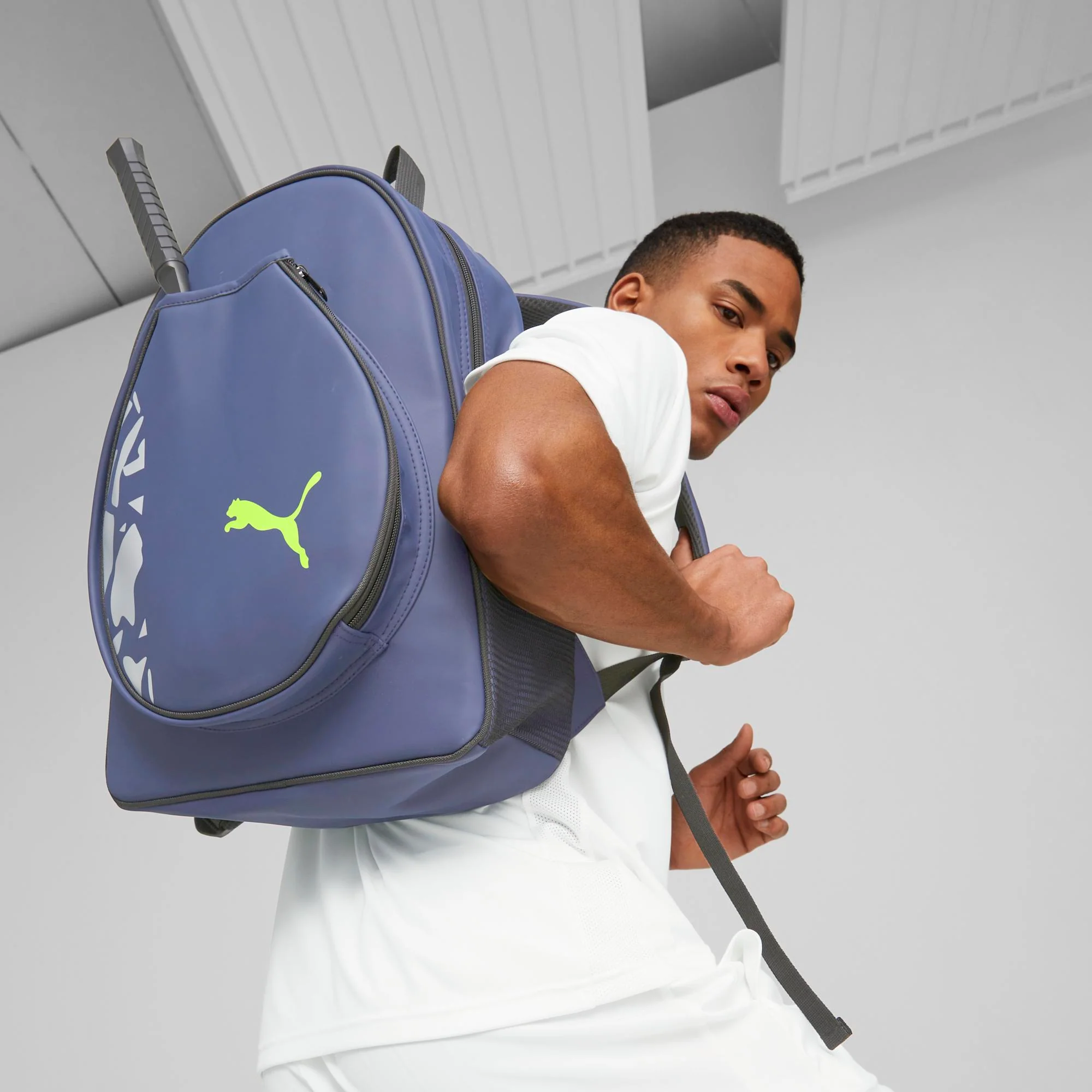 Zaino blu con tasca per racchetta da padel Puma SolarBLINK