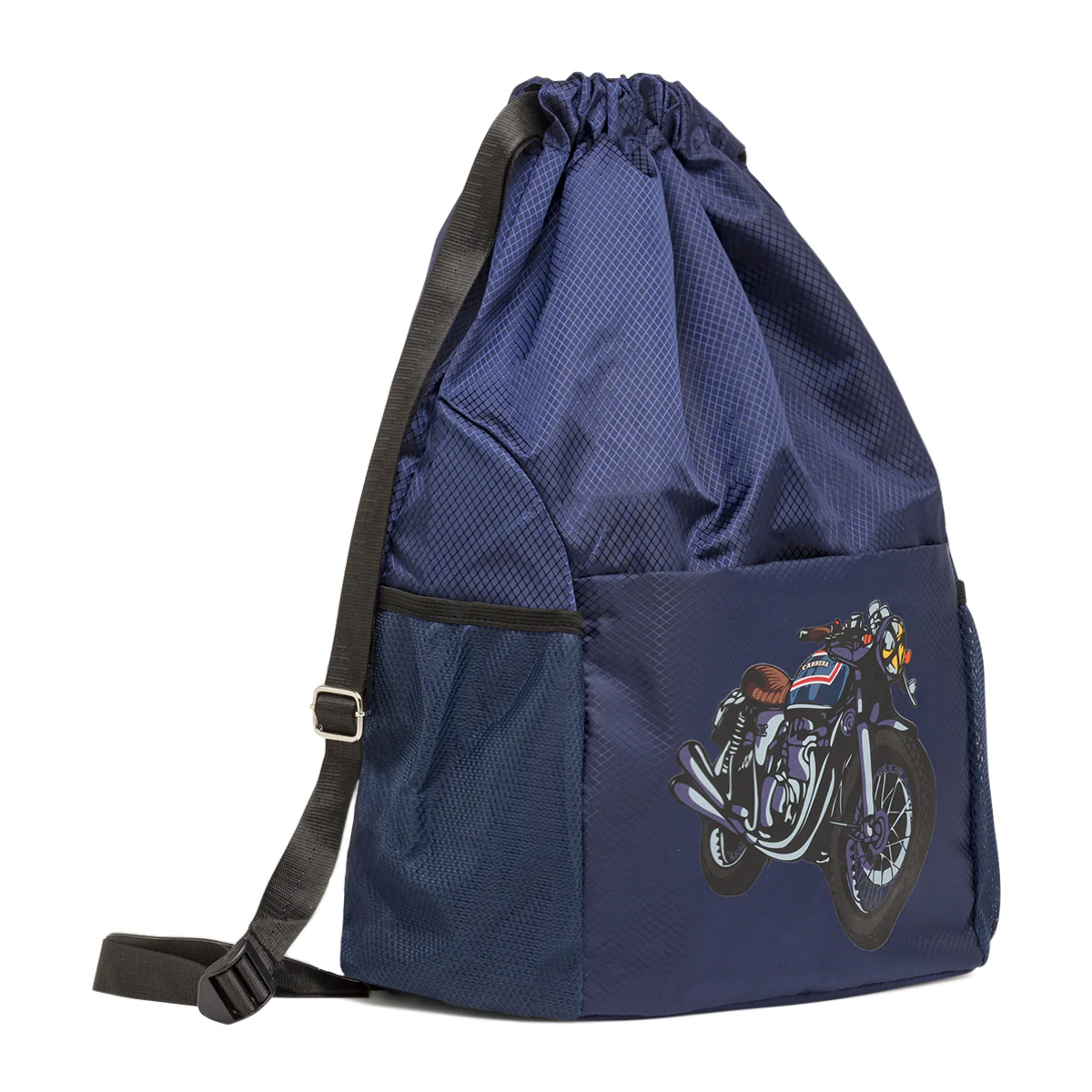 Zaino blu Uomo con stampa grafica moto e tasche a rete Carrera Jeans - Image 2