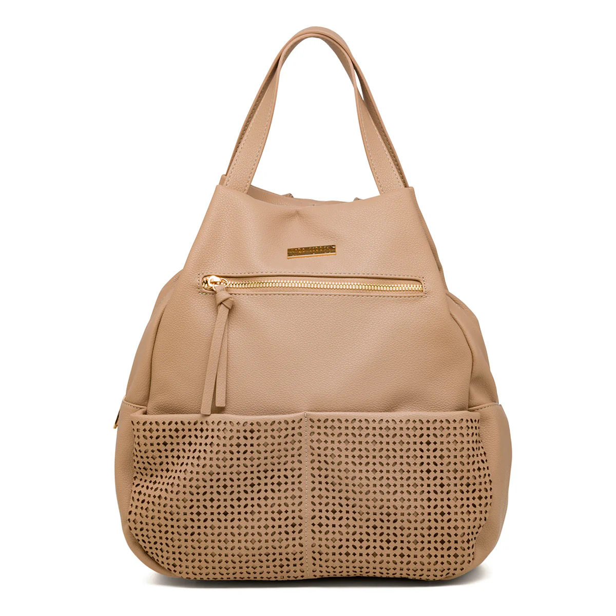 Zaino da donna beige con dettagli traforati Lora Ferres - Image 2