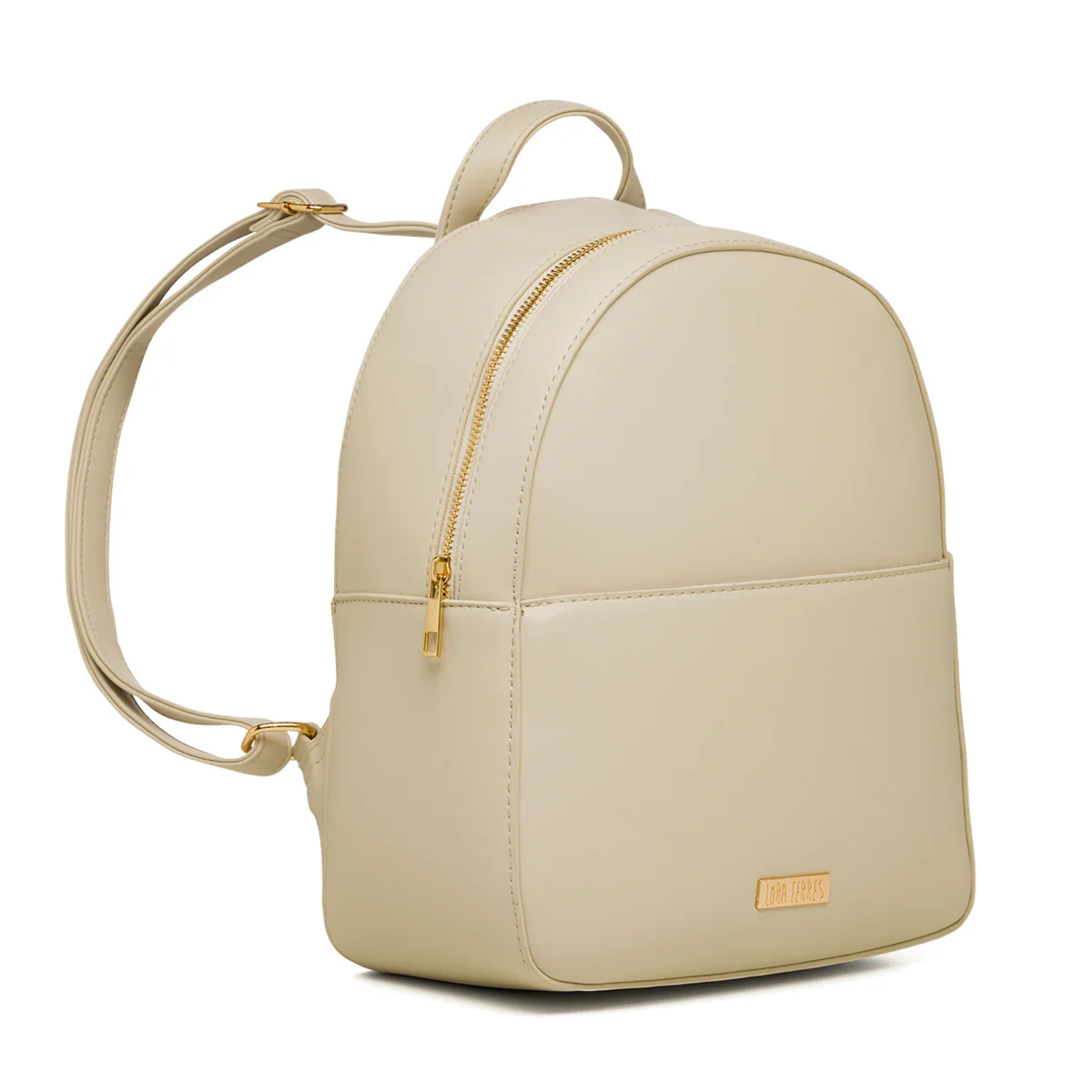 Zaino da donna bianco off-white con tasca esterna Lora Ferres - Image 2