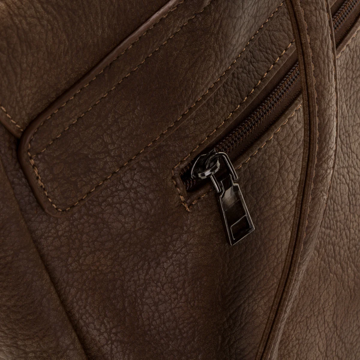 Zaino da donna color marrone con logo Lora Ferres - Image 3