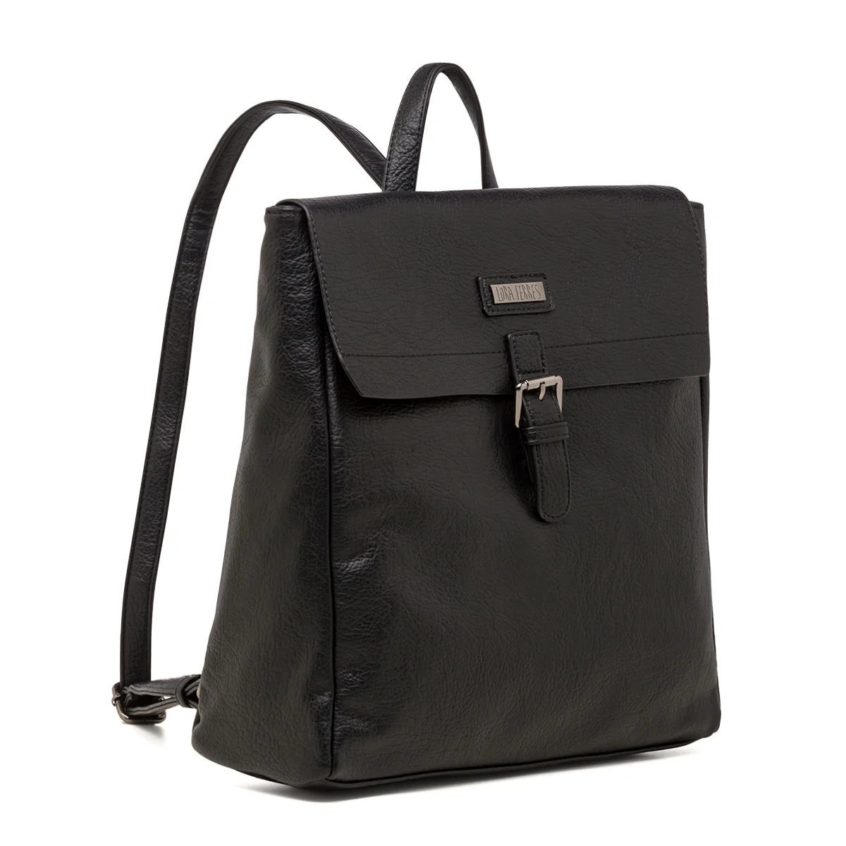 Zaino da donna color nero con logo Lora Ferres - Image 2
