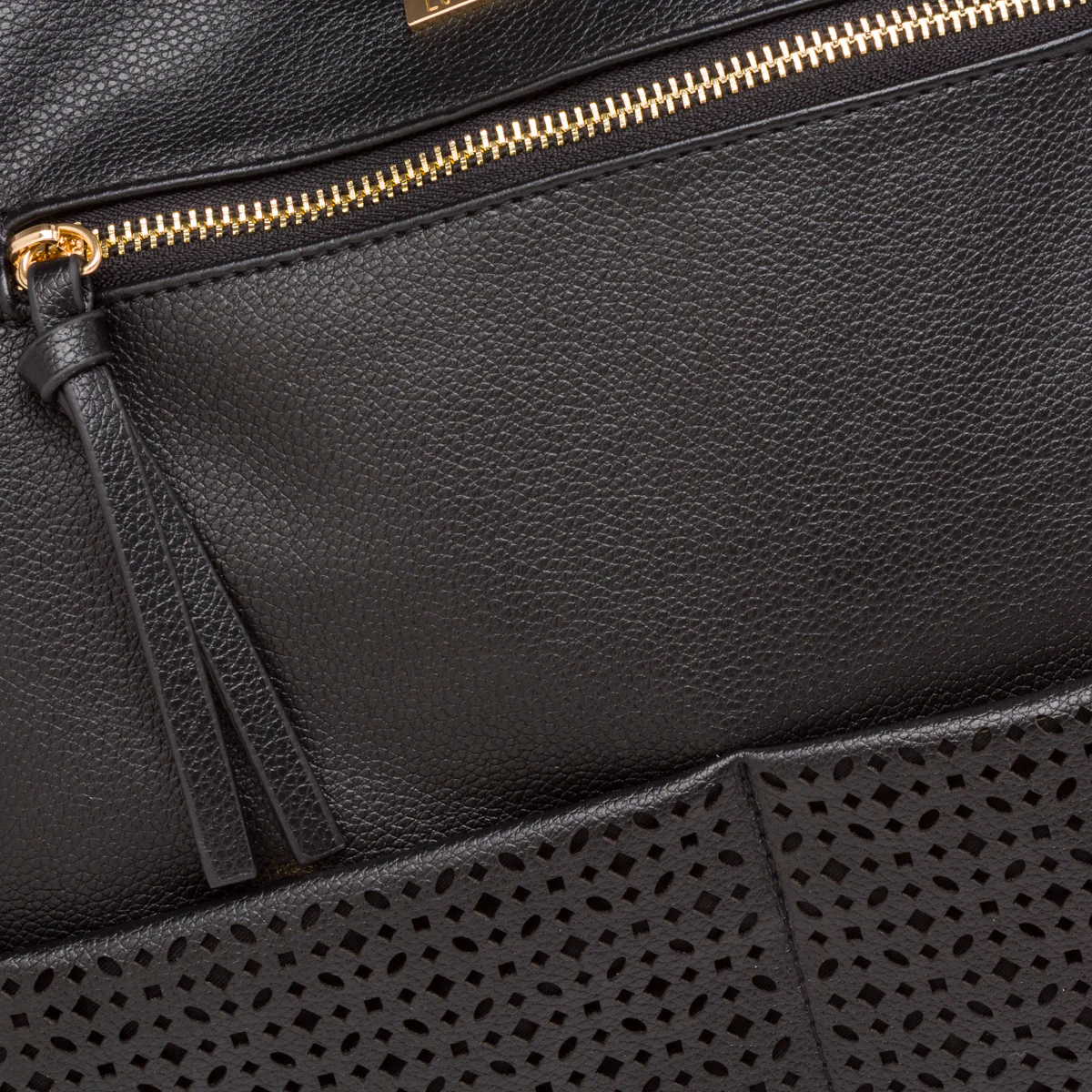 Zaino da Donna Nero con dettagli traforati e tasche Lora Ferres - Image 4