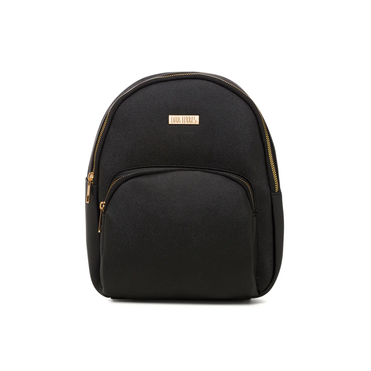 Zaino da donna nero con tasche e logo Lora Ferres