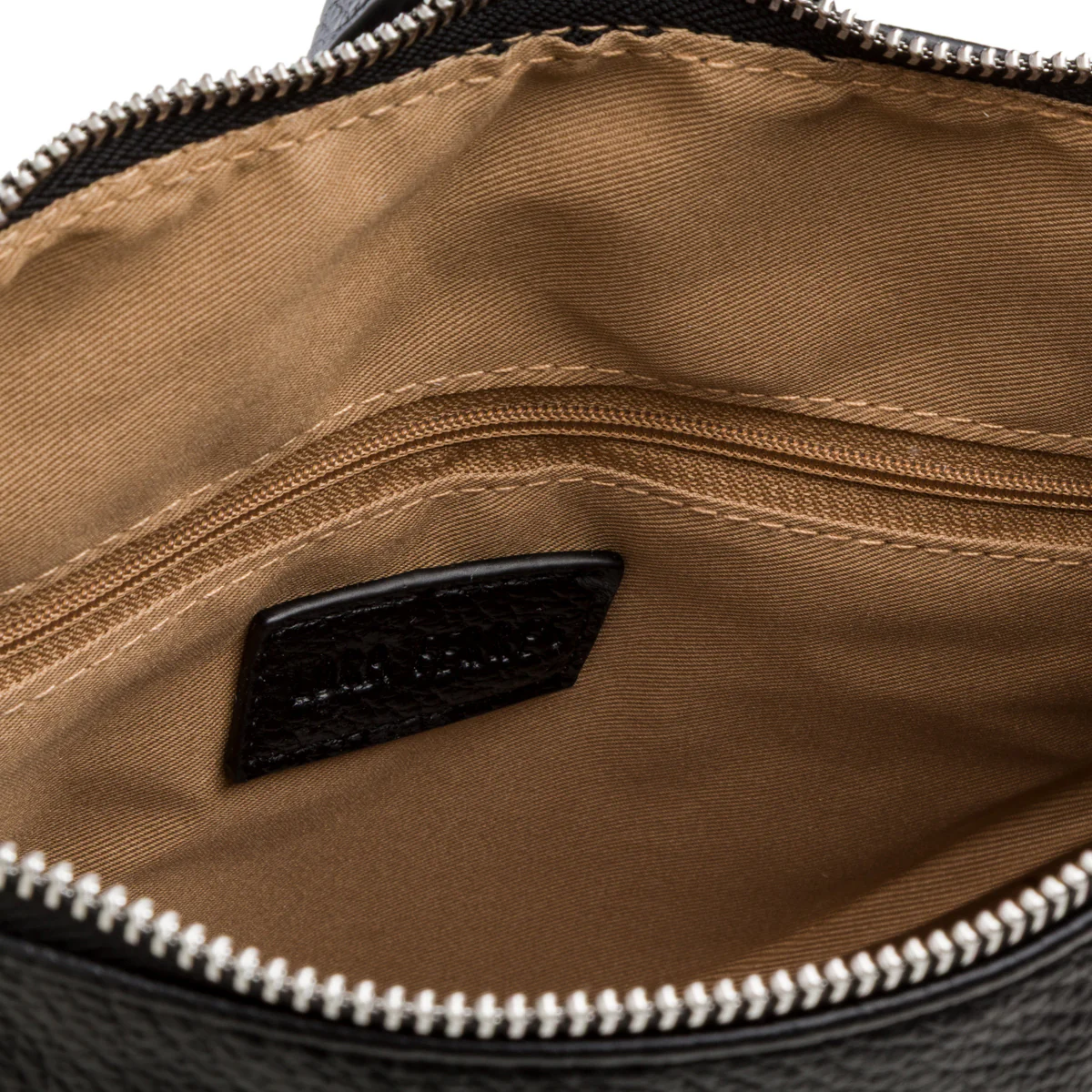 Zaino da donna nero con tasche esterne e logo Lora Ferres - Image 4