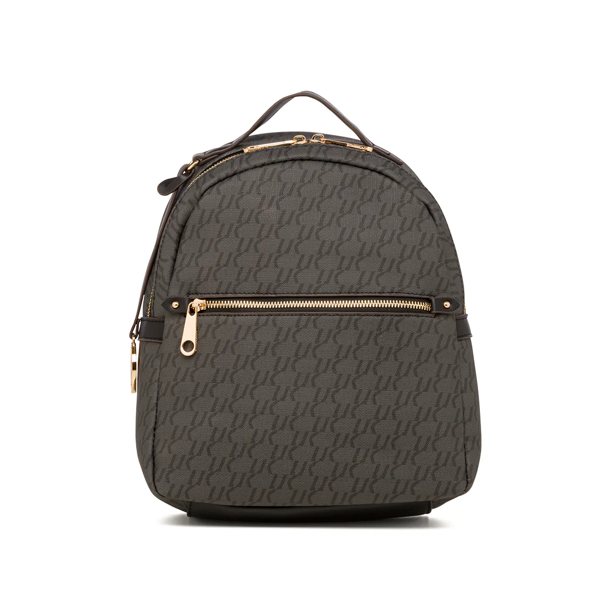 Zaino da donna nero e grigio con logo pendente dorato Lumberjack