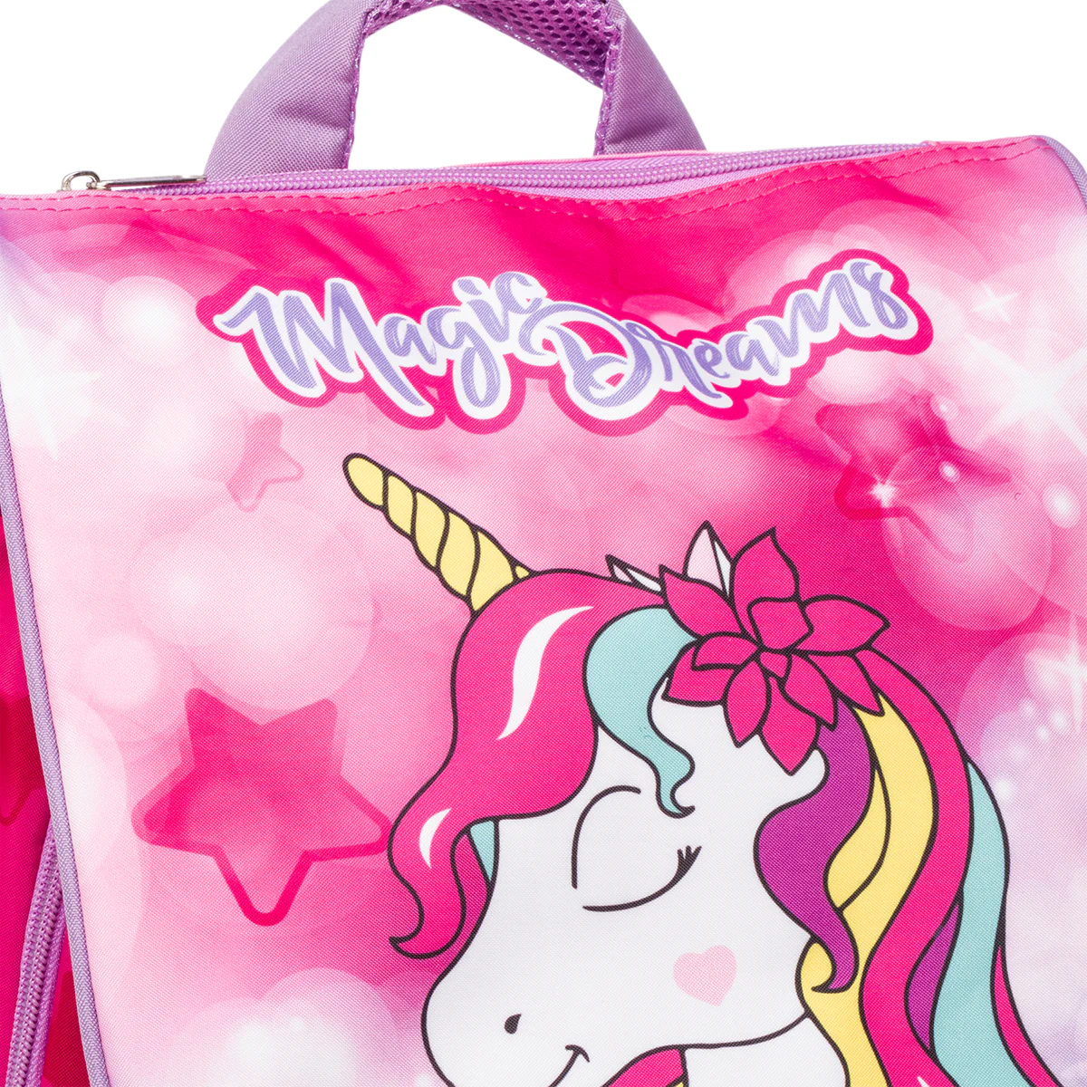Zaino da scuola fucsia con unicorno Magic Land - Image 4