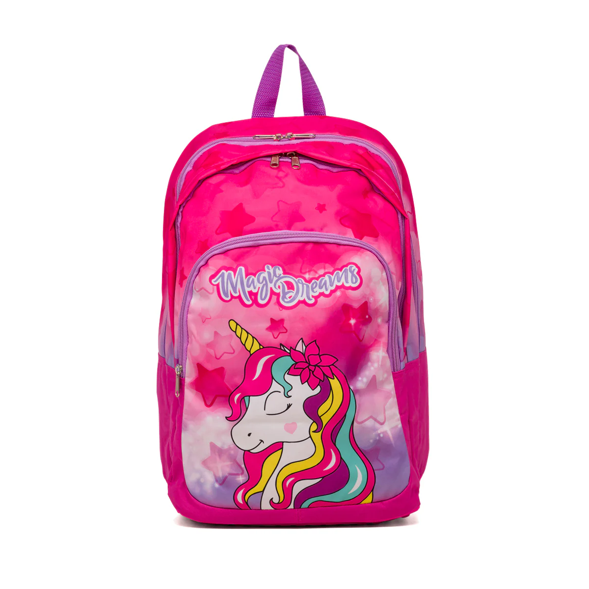 Zaino da scuola fucsia con unicorno Magic Land