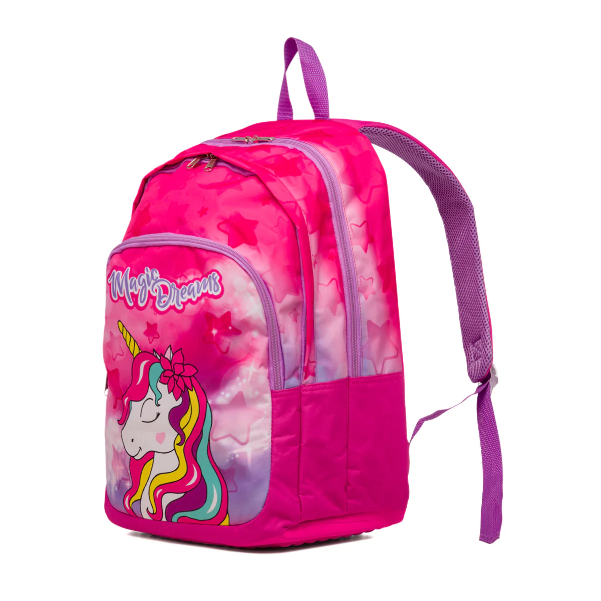 Zaino da scuola fucsia con unicorno Magic Land - Image 2