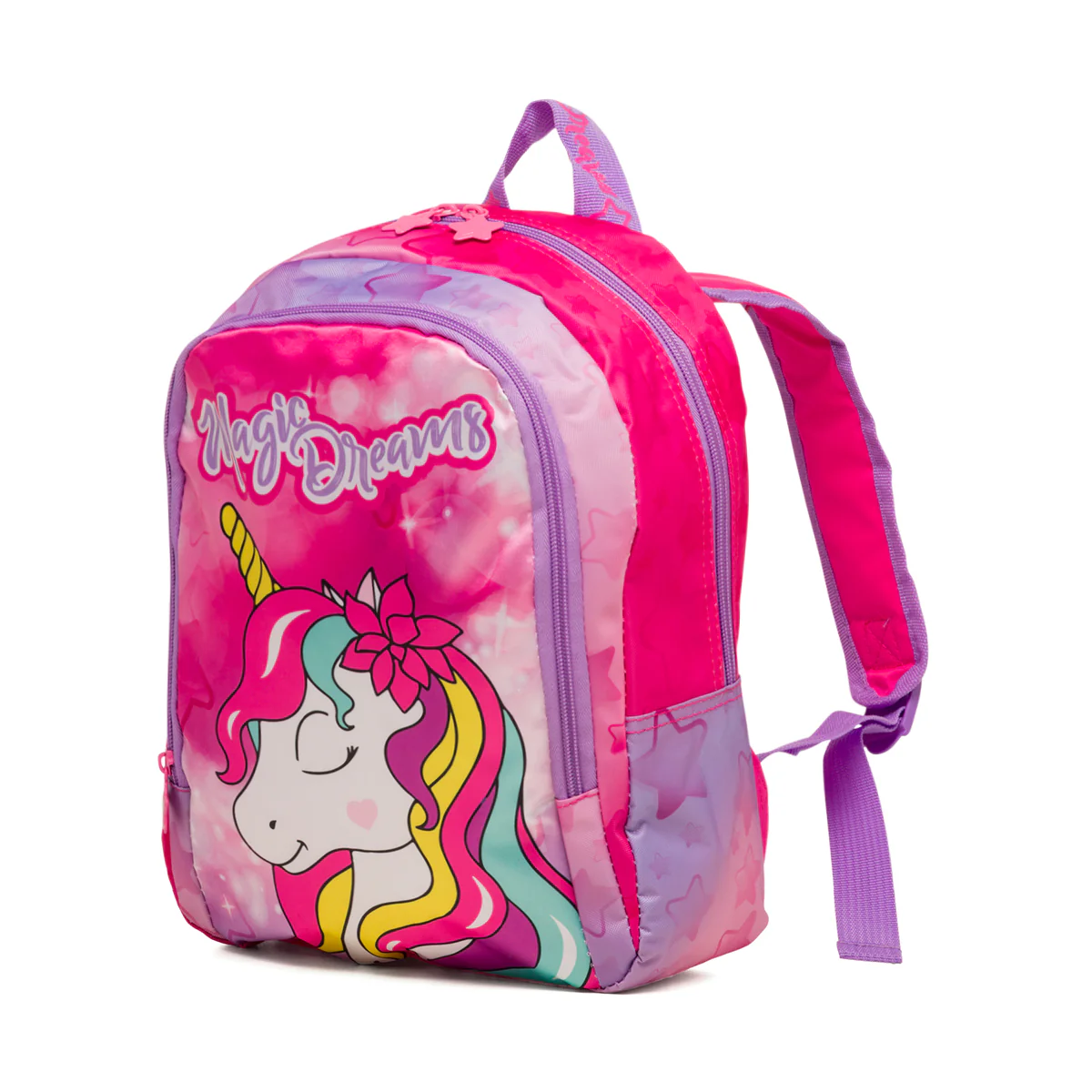 Zaino da scuola medio fucsia con unicorno Magic Land - Image 2