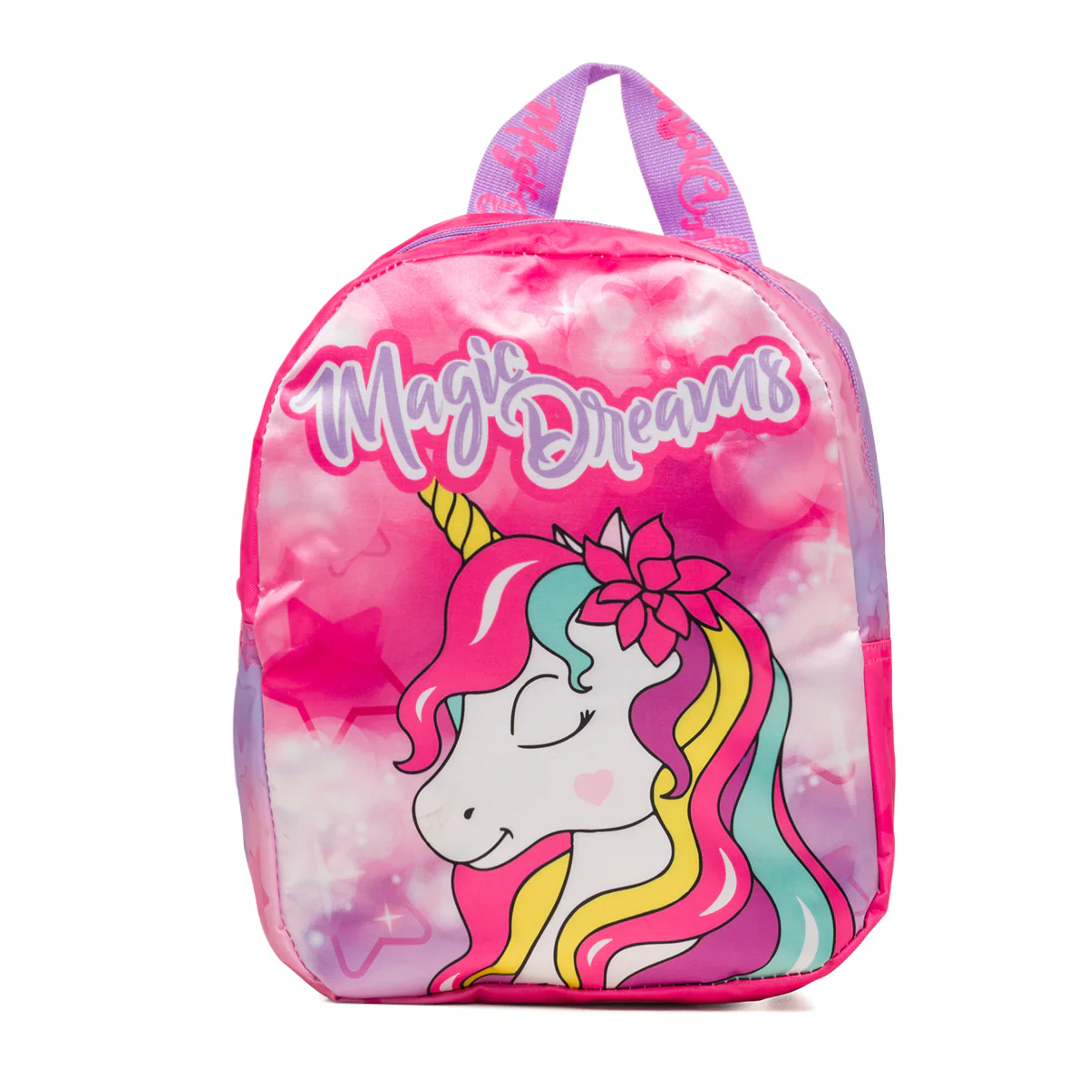 Zaino da scuola piccolo fucsia con unicorno Magic Land