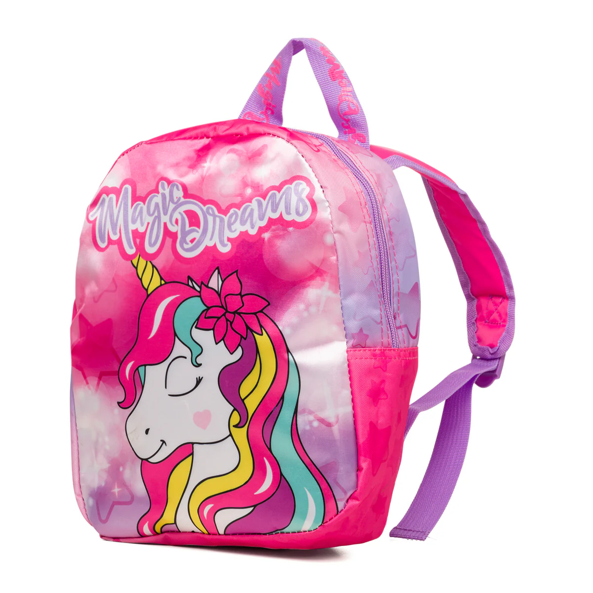 Zaino da scuola piccolo fucsia con unicorno Magic Land - Image 2