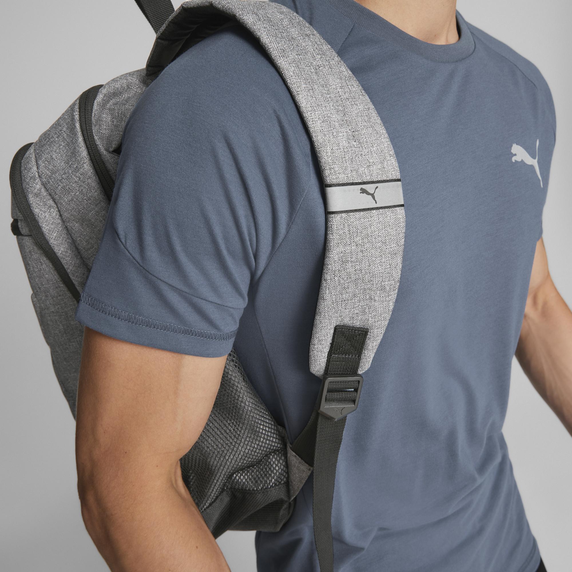 Zaino grigio con zip e tasche laterali Puma Buzz - Image 2