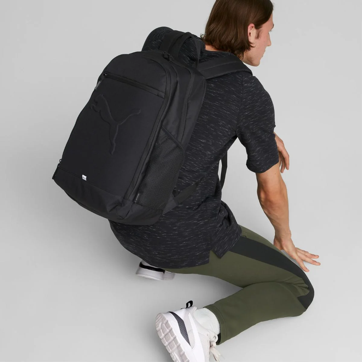 Zaino nero con logo Puma Buzz - Image 2