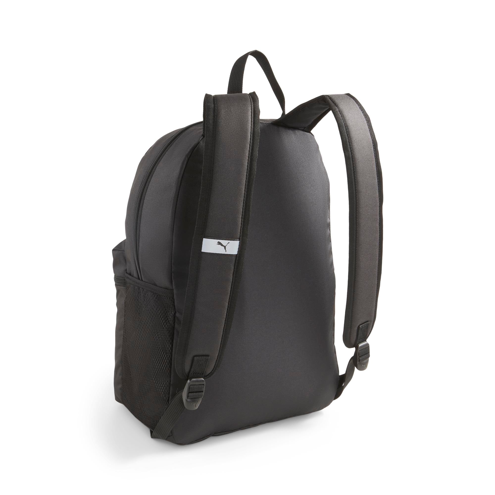 Zaino nero con zip e logo bianco Puma Phase - Image 4