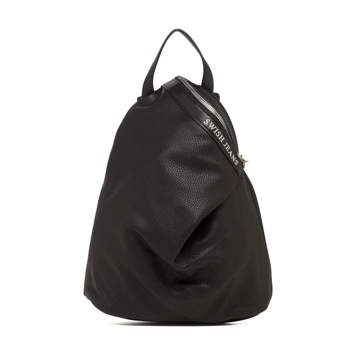 Zaino nero da donna con chiusura a zip Swish Jeans