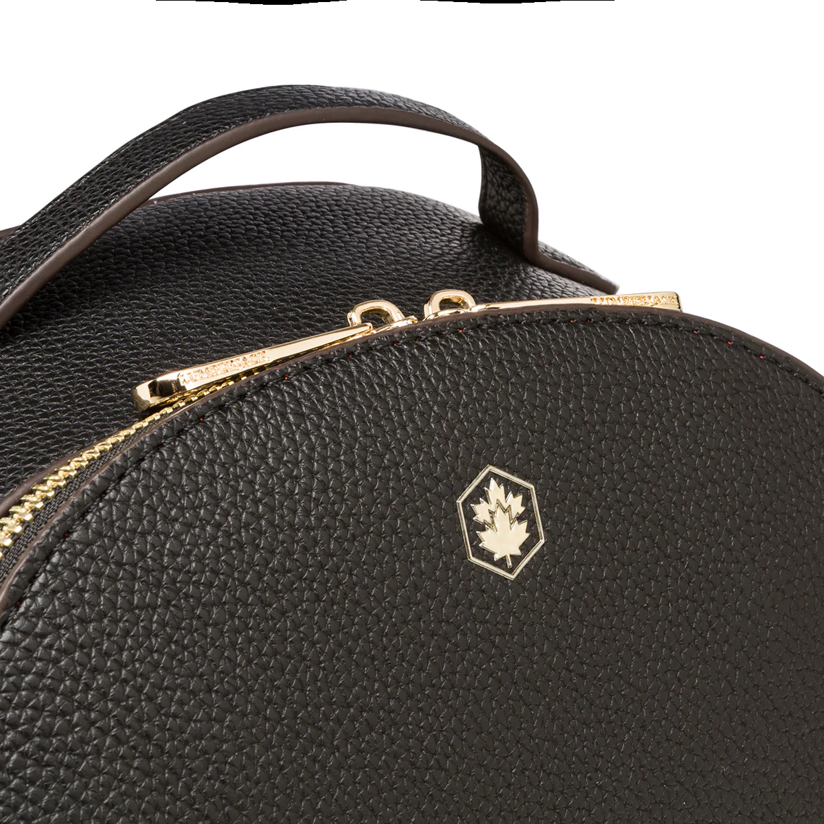 Zaino nero da donna con doppia zip dorataLumberjack Diana - Image 3