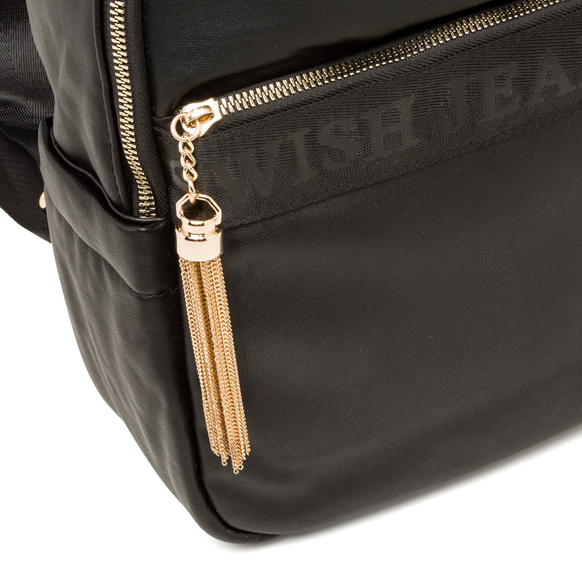 Zaino nero da donna con fascia orizzontale logata Swish Jeans - Image 3