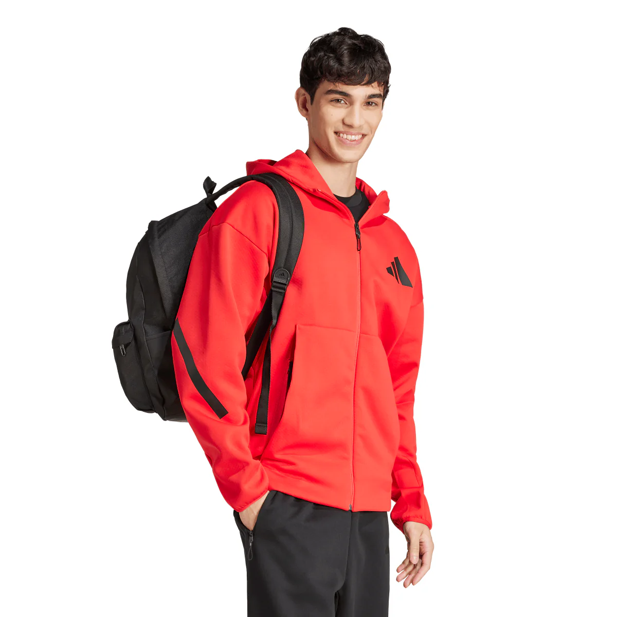Zaino nero unisex con tasca esterna CLSC BARS adidas - Image 5