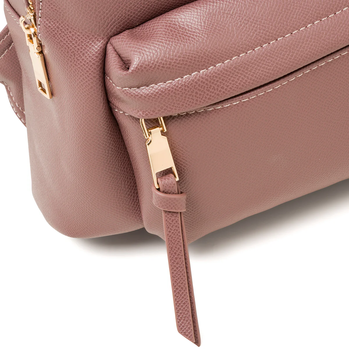 Zaino rosa scuro da donna con doppio chiusura a zip Lora Ferres - Image 3