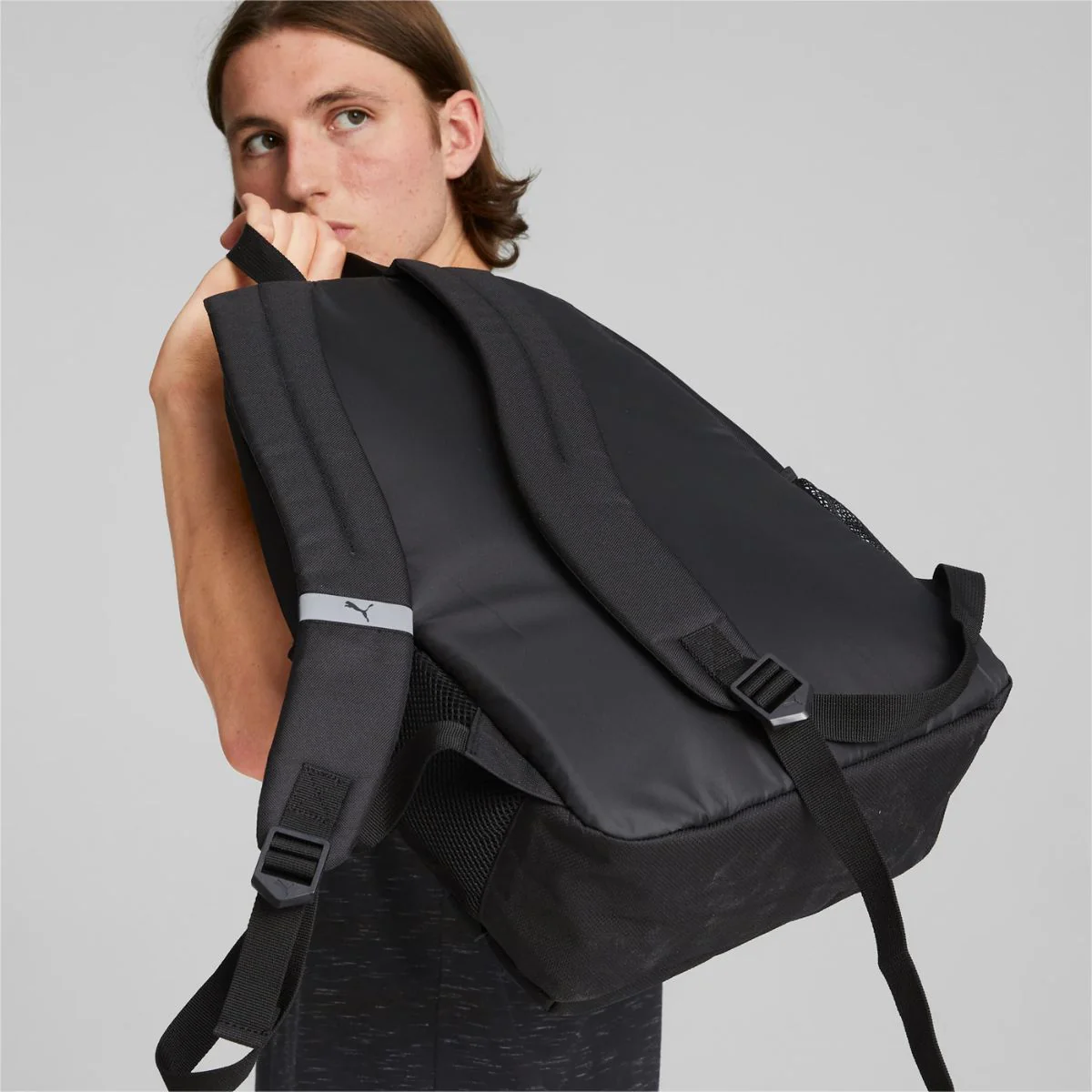 Zaino Sportivo nero con tasche logo Puma Buzz - Image 2