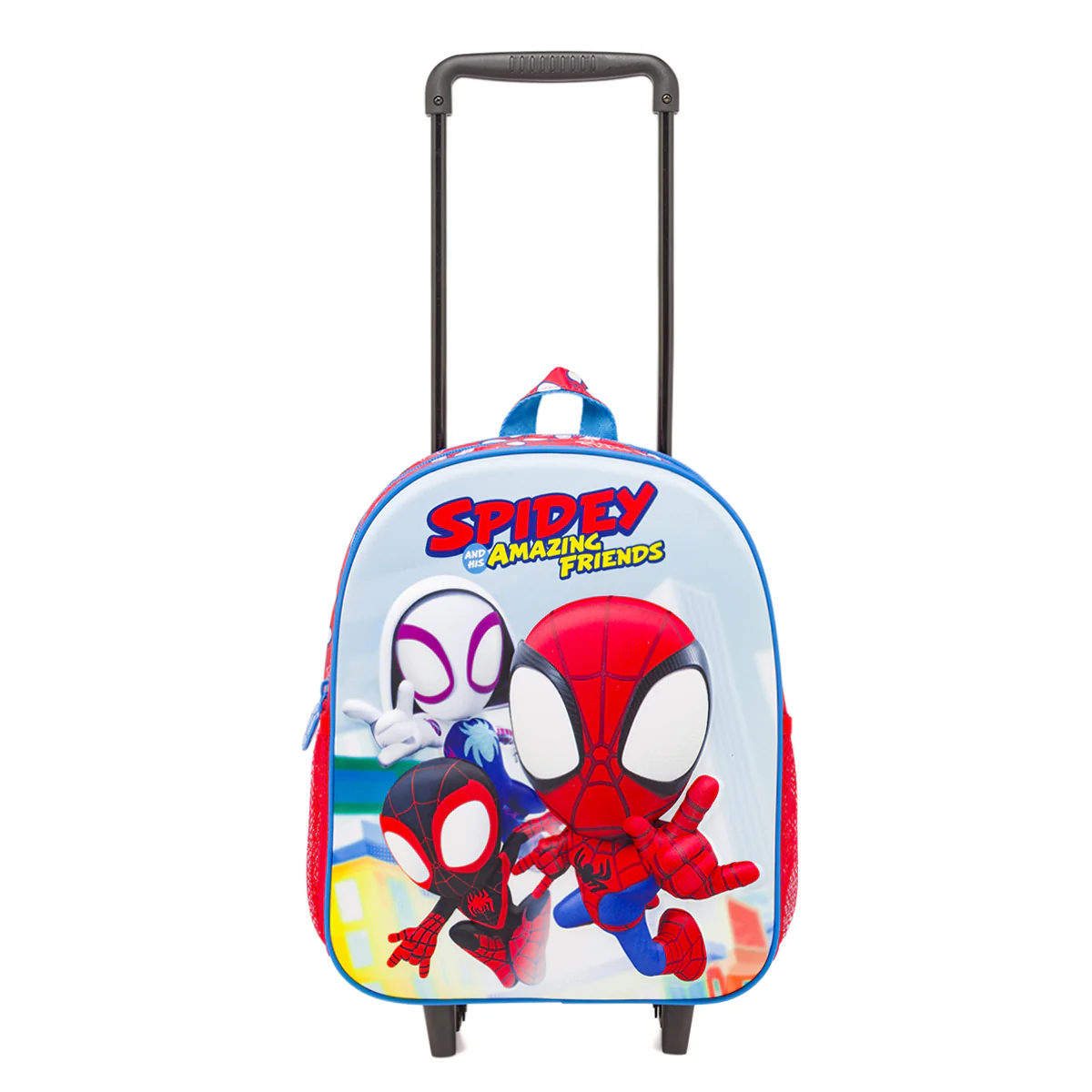 Zaino trolley da Bambino rosso e blu con stampa Spiderman Marvel - Image 2