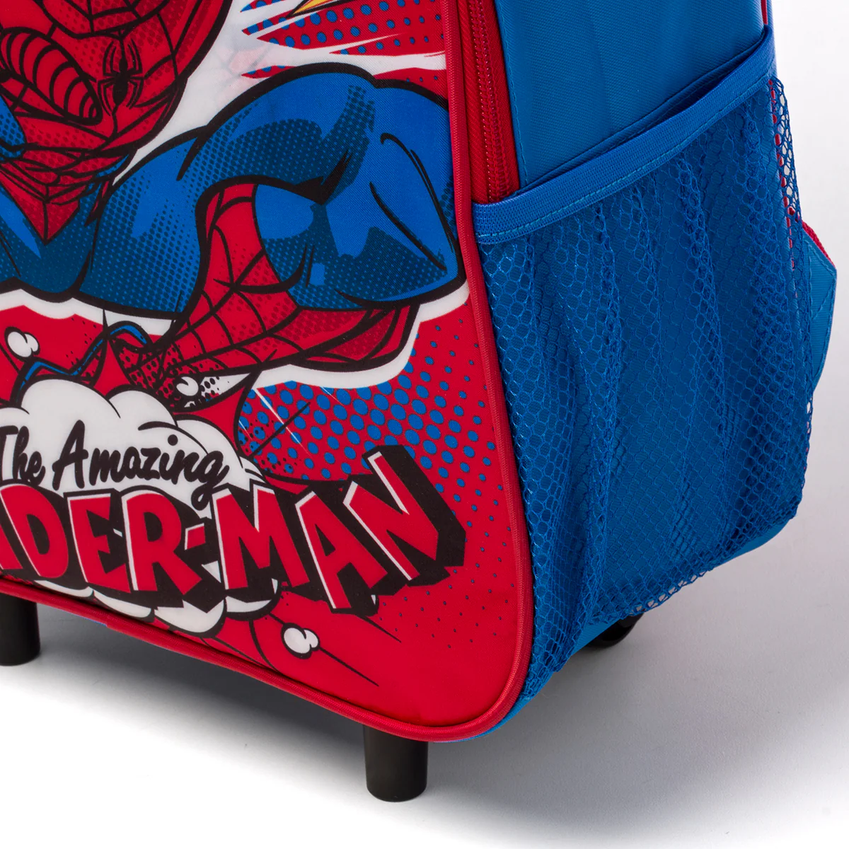 Zaino trolley da scuola rosso e blu con stampa Spiderman - Image 5