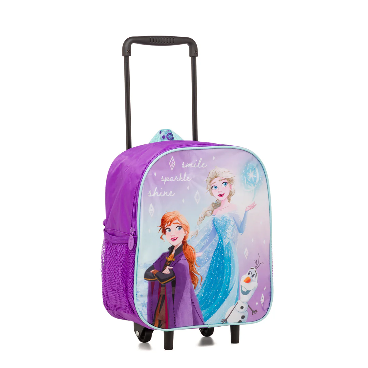 Zaino trolley da scuola viola e lilla con stampa Frozen - Image 2