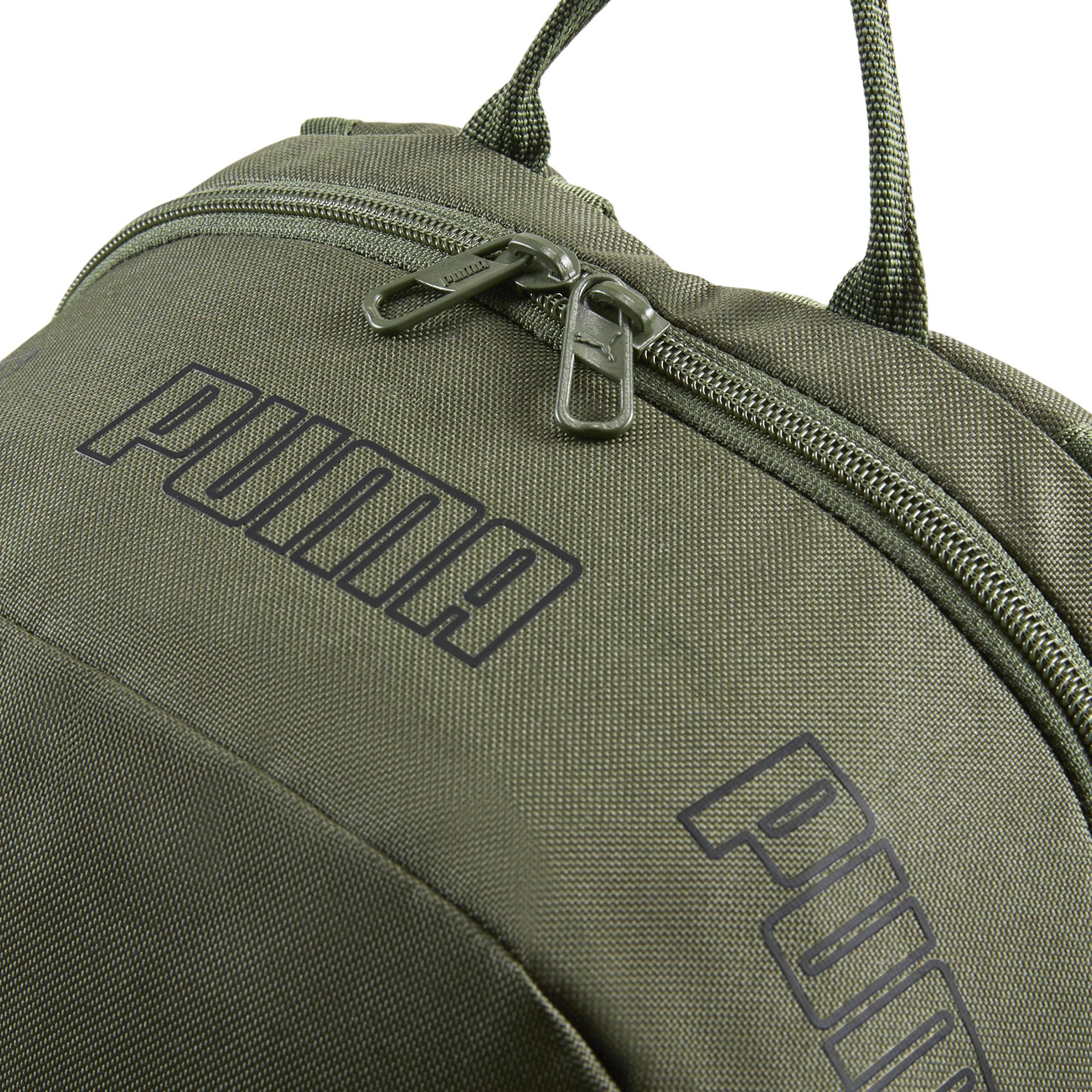 Zaino verde con zip e logo nero Puma Phase II - Image 3