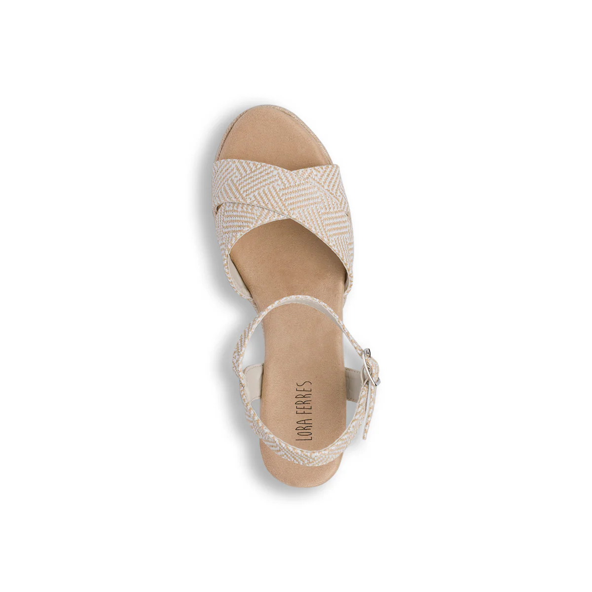 Sandali Zeppe Beige da Donna con zesuola in corda 9,5 cm Lora Ferres - Image 6
