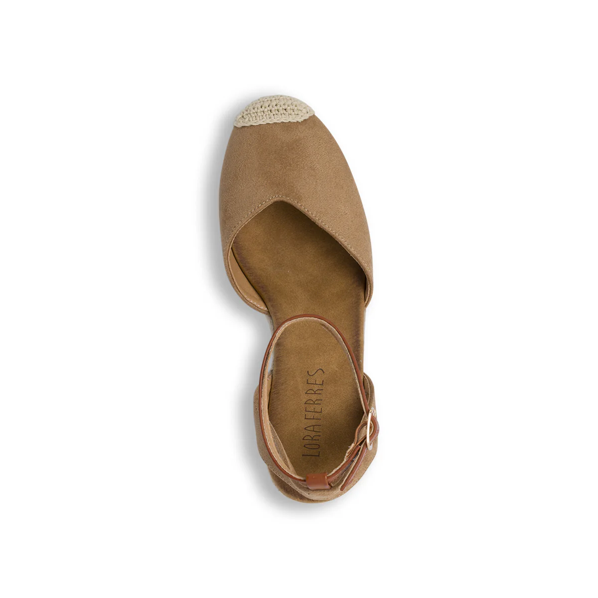 Zeppe Beige Donna effetto scamosciato con tacco 7,5 cm Lora Ferres - Image 6