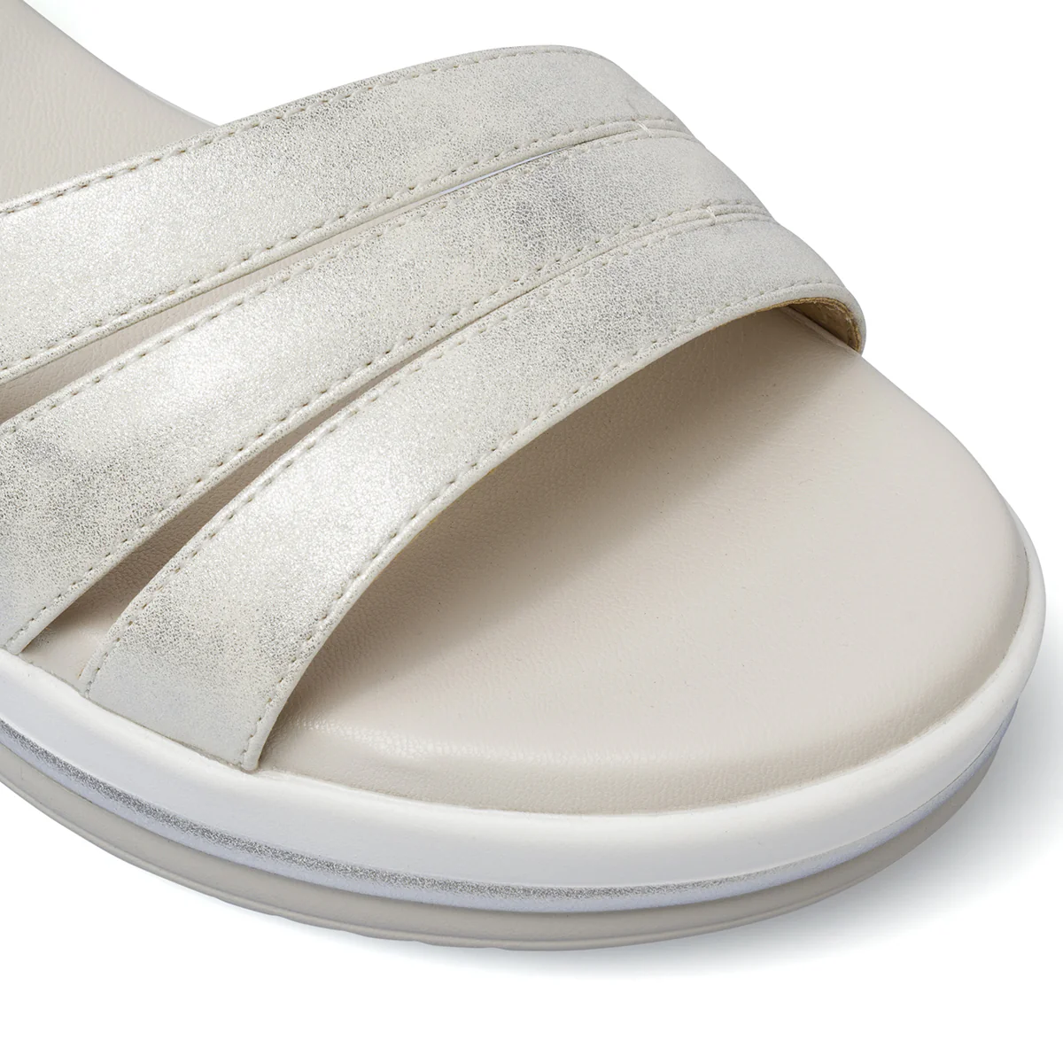 Zeppe bianche e argento da Donna comfort effetto perlato cm P Soft - Image 5
