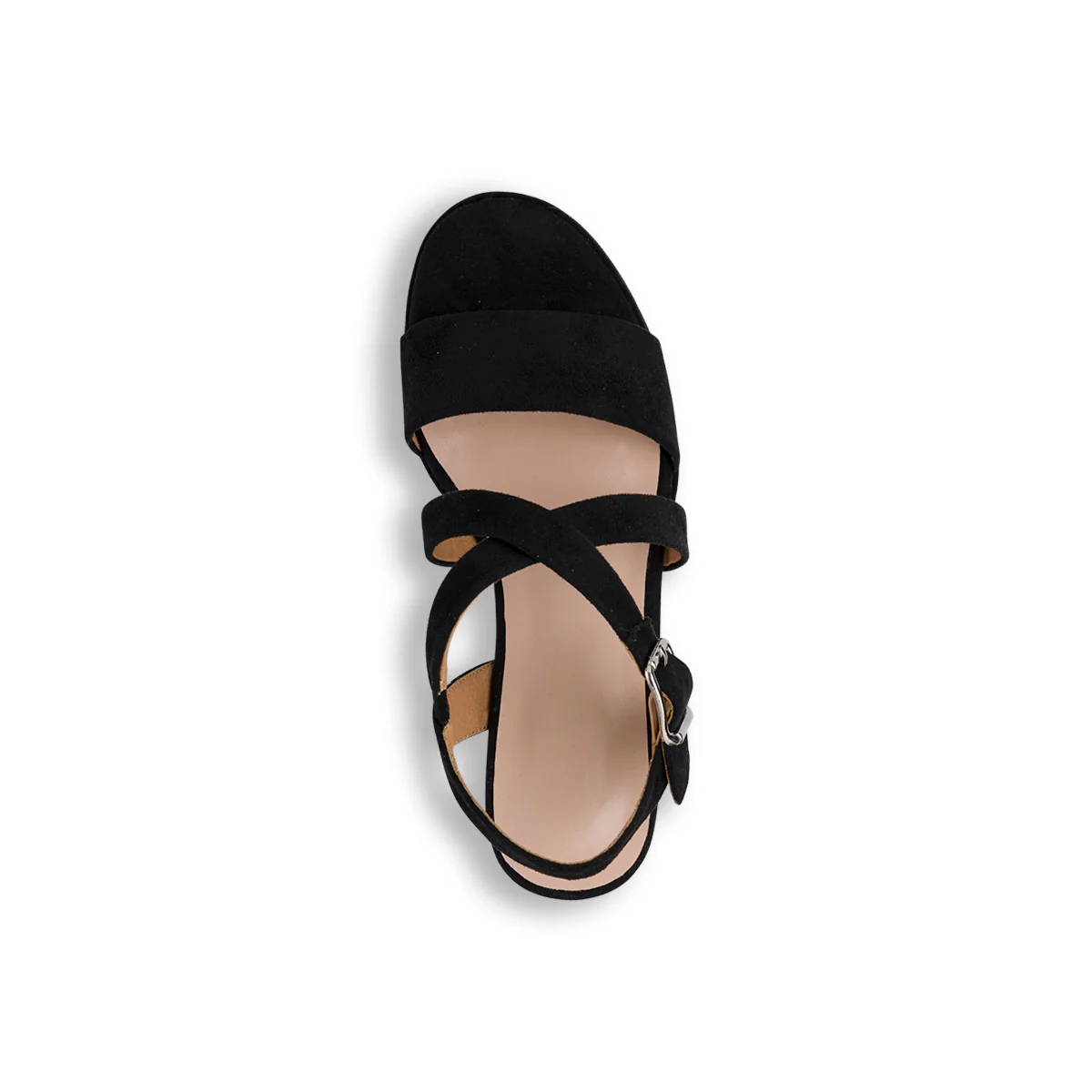 Sandali Zeppe Neri da Donna con Suola comoda e Tacco 7 cm P Soft - Image 6
