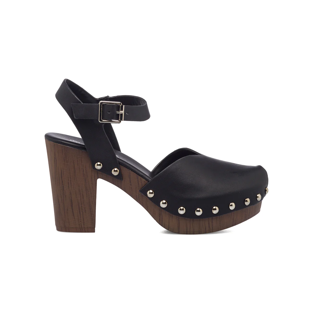 Zoccoli neri da donna con tacco 9 cm e plateau Lora Ferres - Image 4