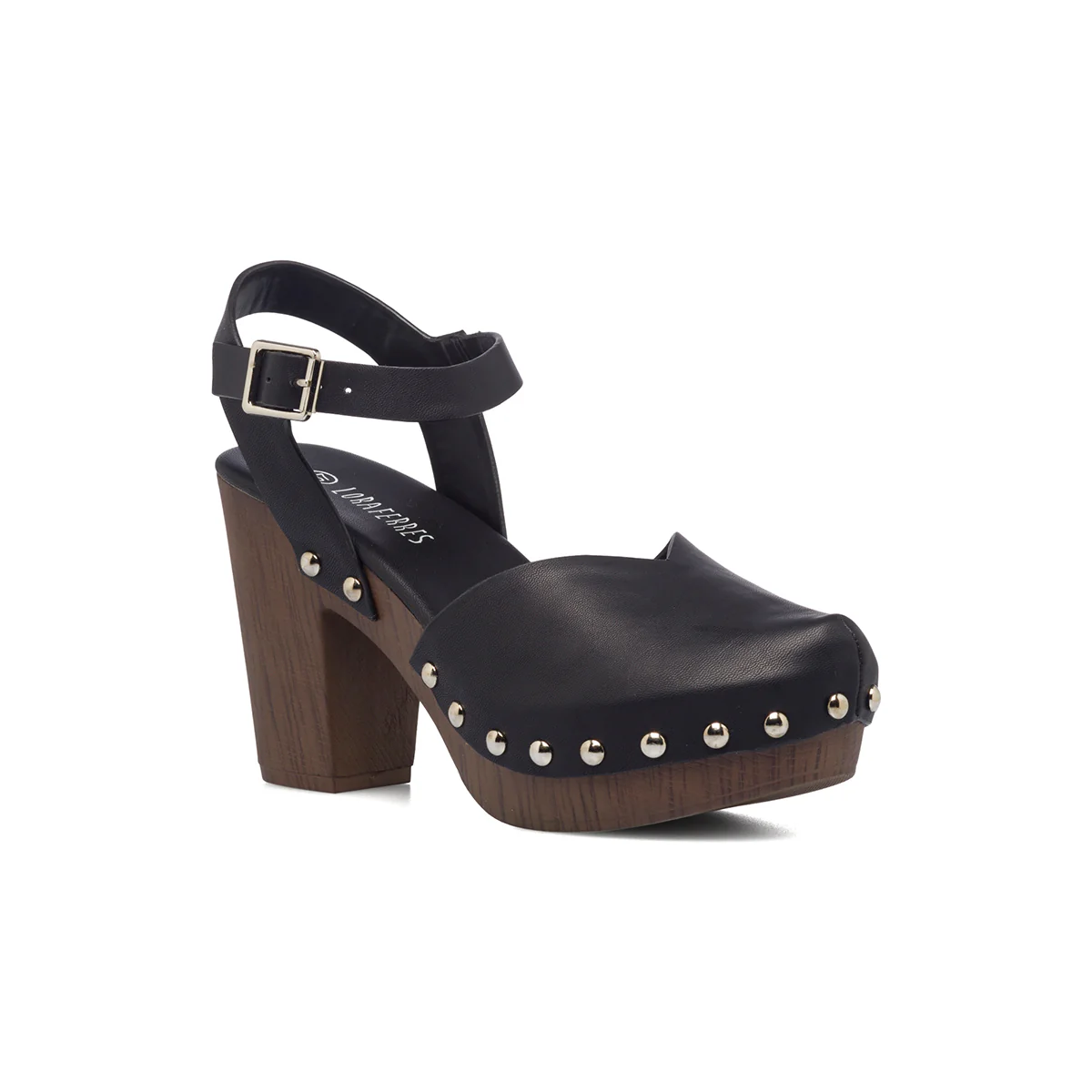Zoccoli neri da donna con tacco 9 cm e plateau Lora Ferres - Image 5